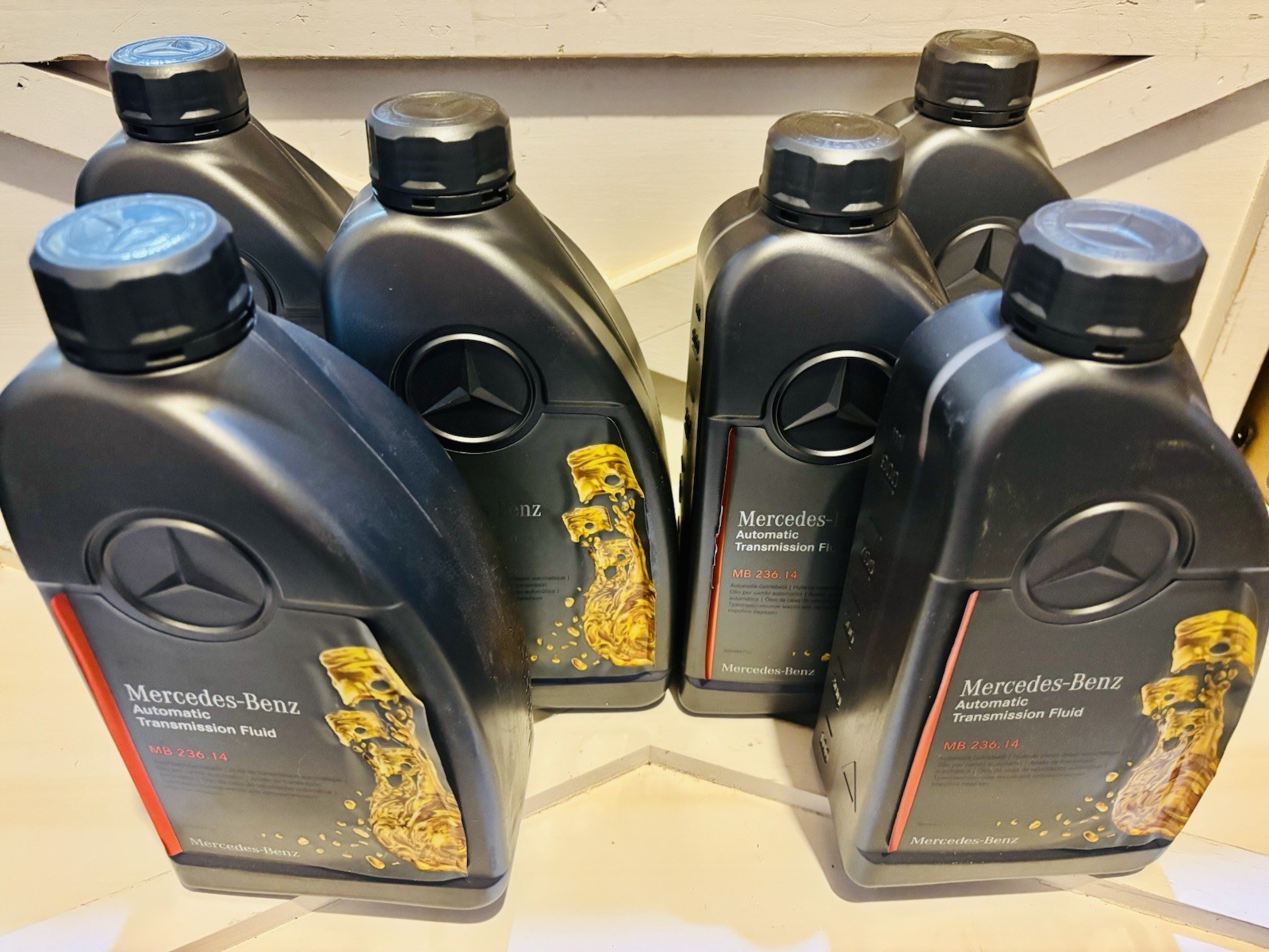 Mercedes Benz Transmission Fluid 6 (1qt) Bottles MB 236.14 (RED)