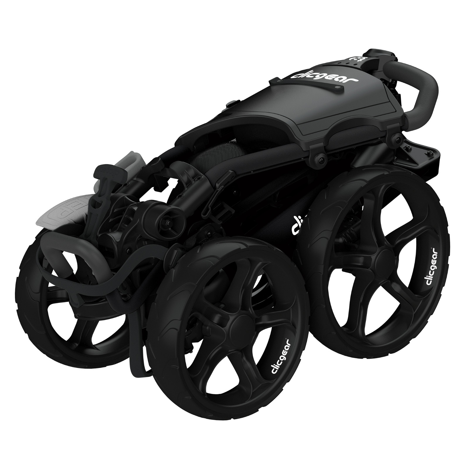 Clicgear Model 8.0+ Golf Push Cart | 4-Wheel Folding Collapsible Trolley