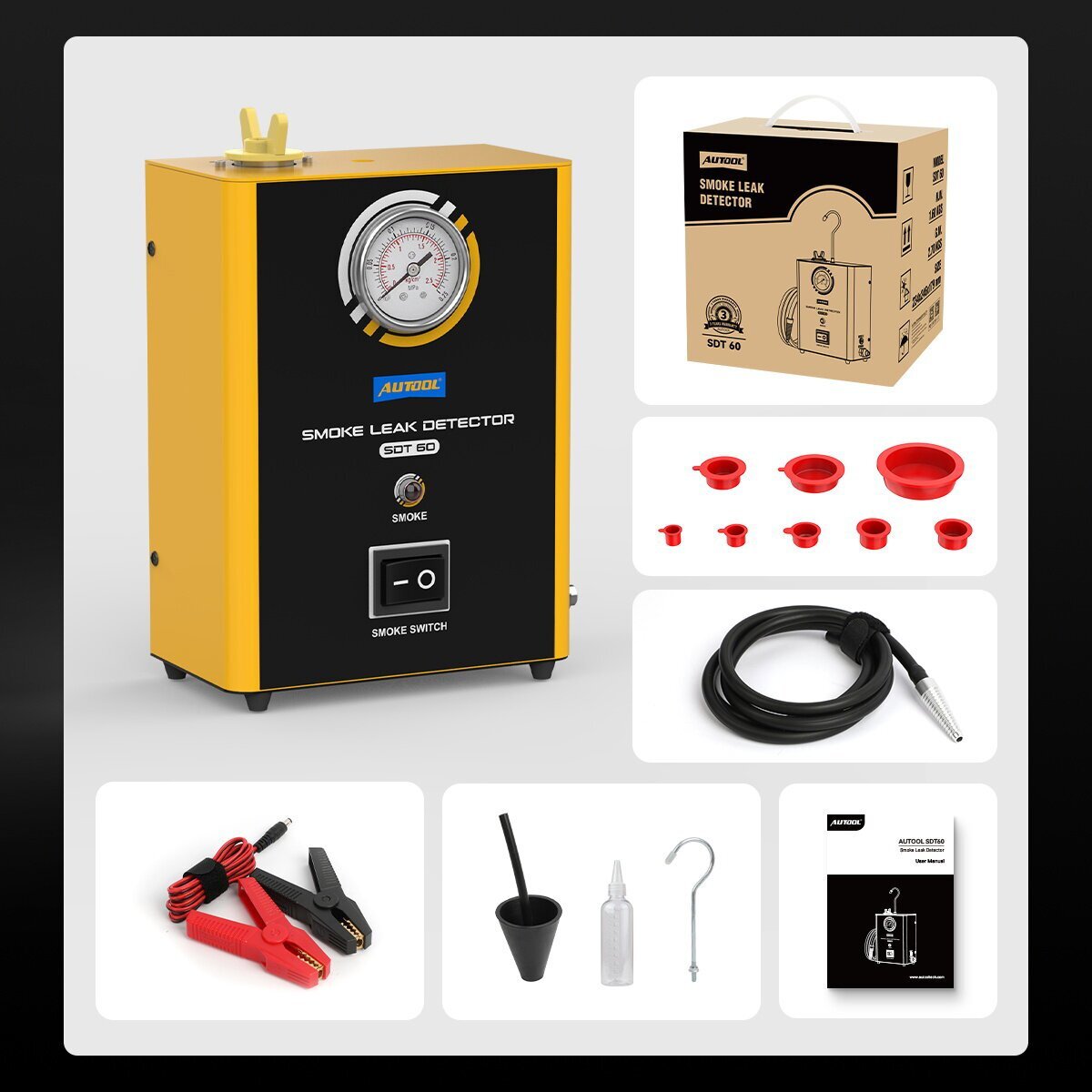 Automotive EVAP Smoke Machine Diagnostic Pipe System Vacuum Car Leak Detection