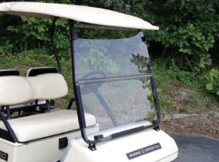Yamaha G2, G9 Clear Fold Down Golf Cart Windshield - US Made