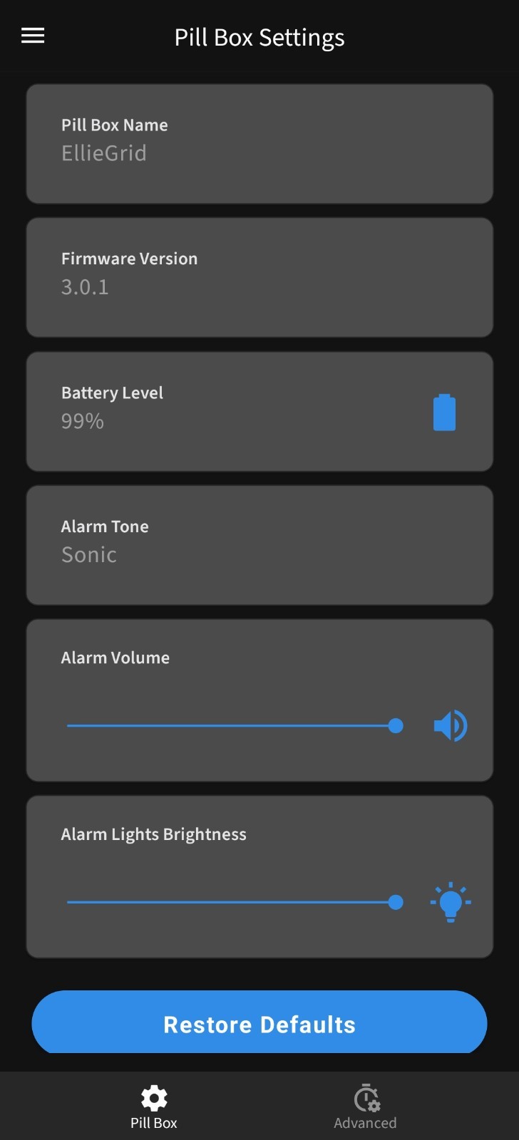 Elliegrid Smart Pill Box Organizer System with Charger Tested Working