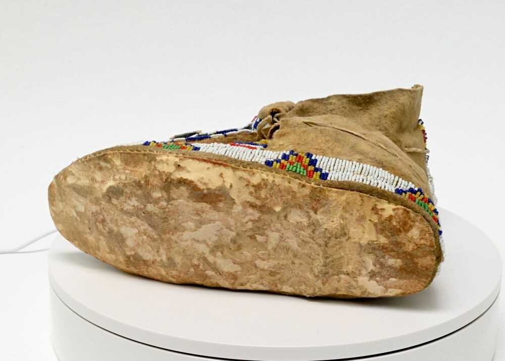Northern Plains Beaded Hide Moccasins
