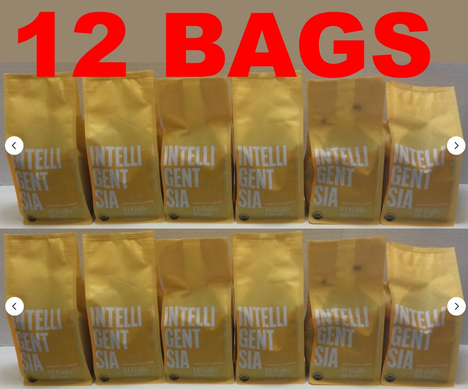 Intelligentsia El Gallo Blend Whole Bean Coffee, Light Roast, 12pk EXP 12/25/25