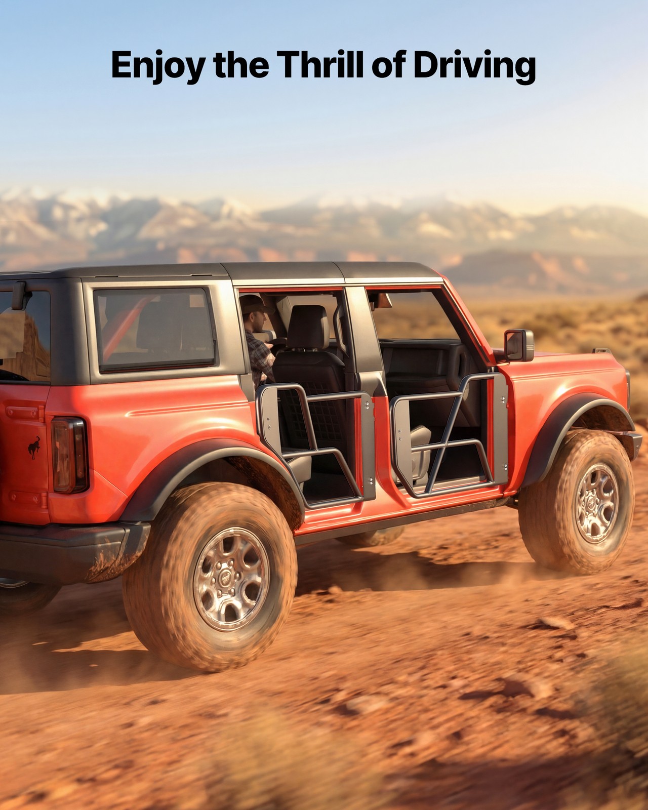 VEVOR Tube Doors Steel Tubular Half Door Guards for 2021-2026 Ford Bronco 4-Door