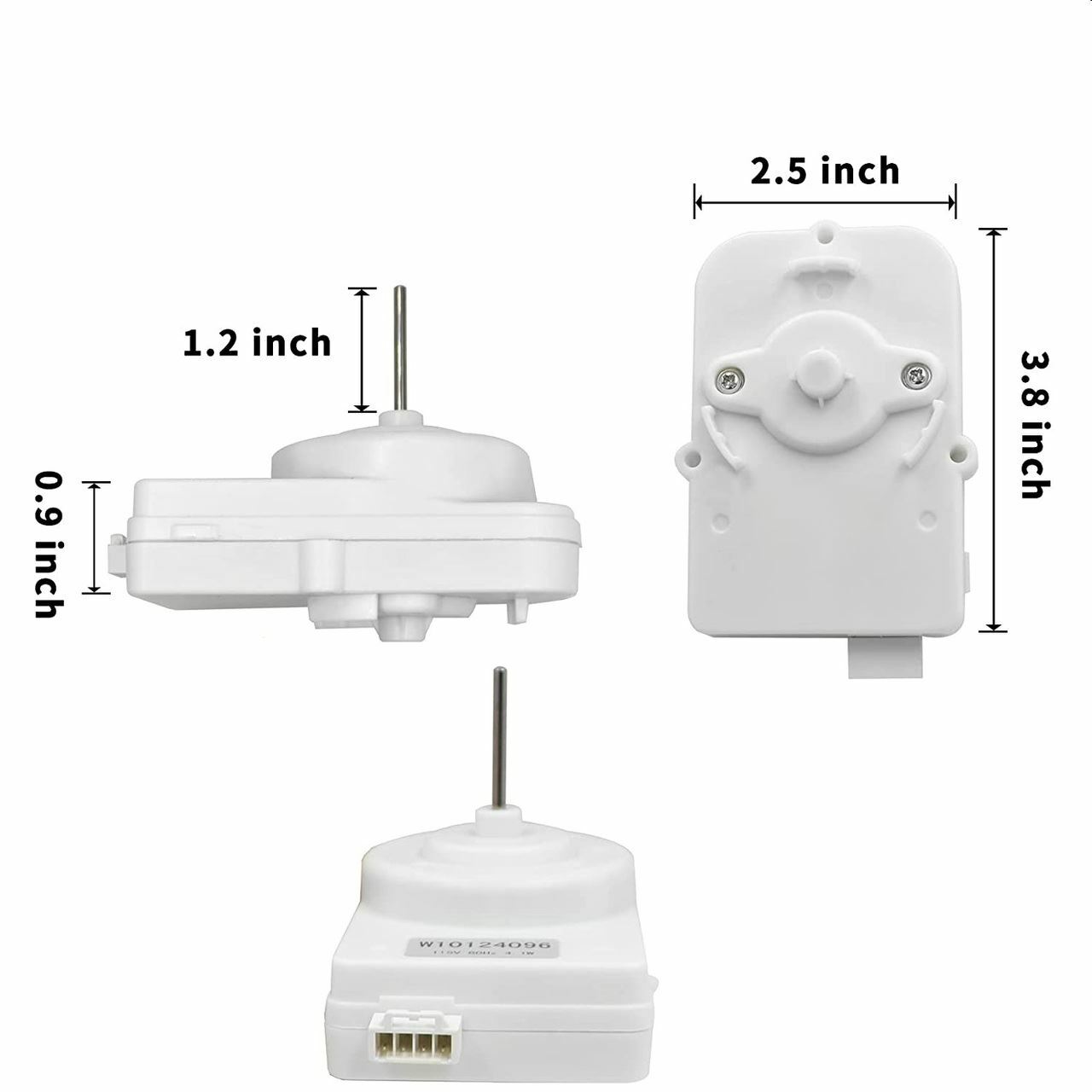 Condenser Fan Motor Set Compatible with Whirlpool Refrigerator W10124096