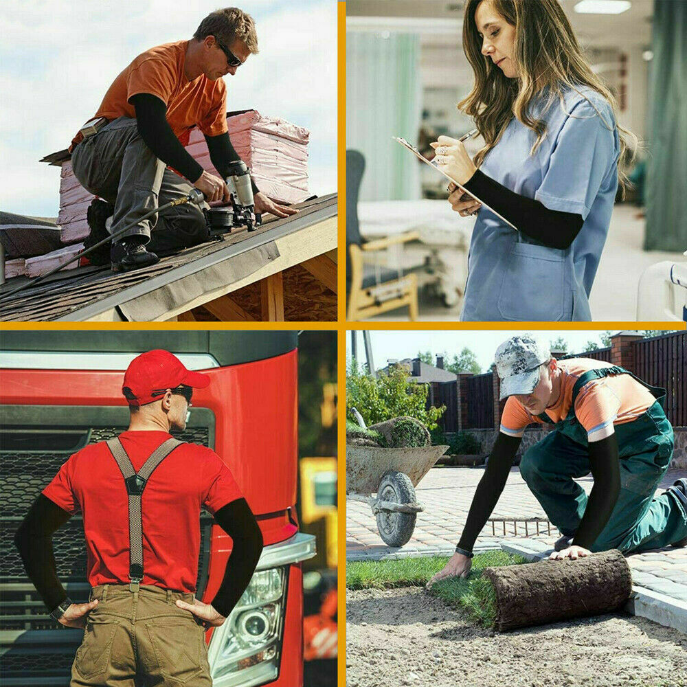 6 Pairs Cooling Arm Sleeves Outdoor Sport UV Sun Protection Arm Cover Tattoo Art