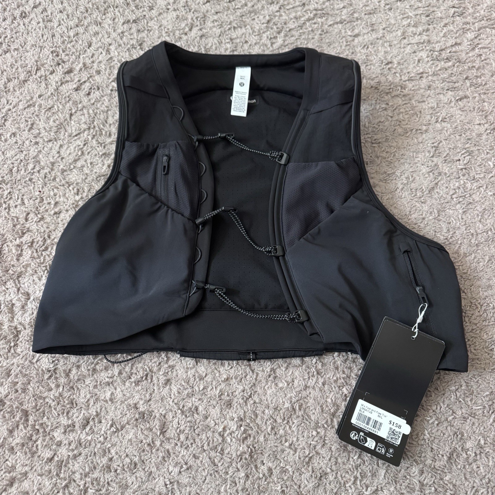 NWT Men’s Lululemon Athletica Fast and Free Trail Running Vest (Medium-Large)