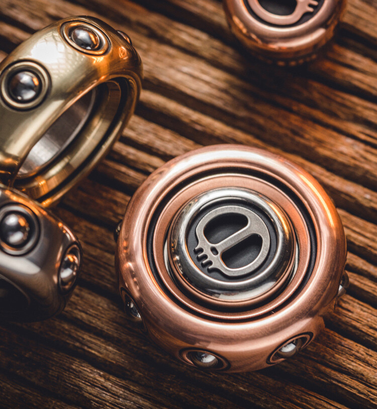 LAUTIE SAM Ring Metal Gyro Fidget Spinner Devil's Son EDC Finger Rotation Toys