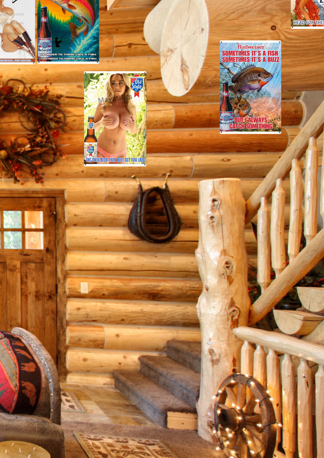 Old Style Beer Get You Laid Metal Sign Poster– Man Cave Wall Decor Read Desc