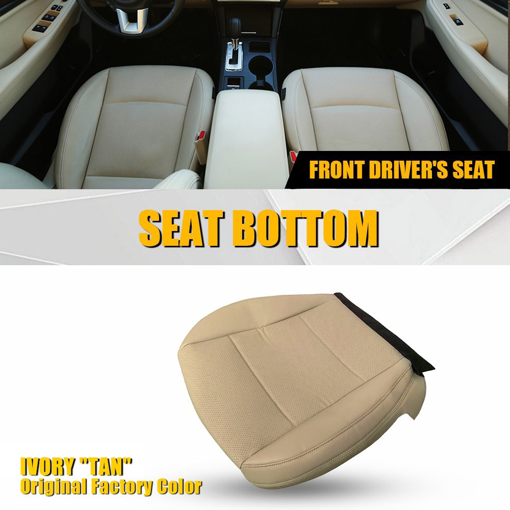 For 2015-2019 Subaru Outback Driver Perforated Leather Bottom Seat Cover TAN EXR