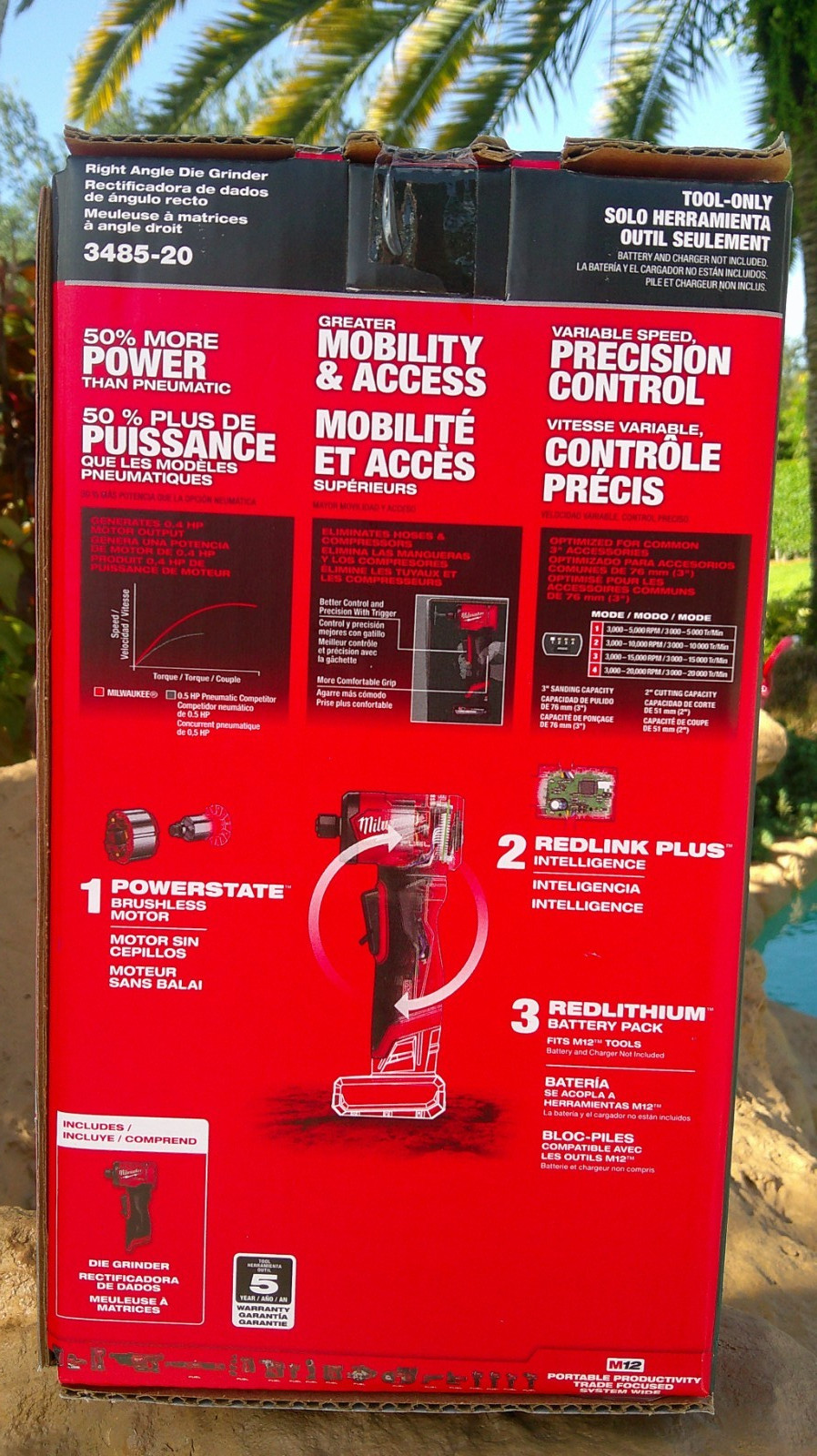 Milwaukee 3485-20 1/4" Angle Die Grinder M12 FUEL 12 Volt