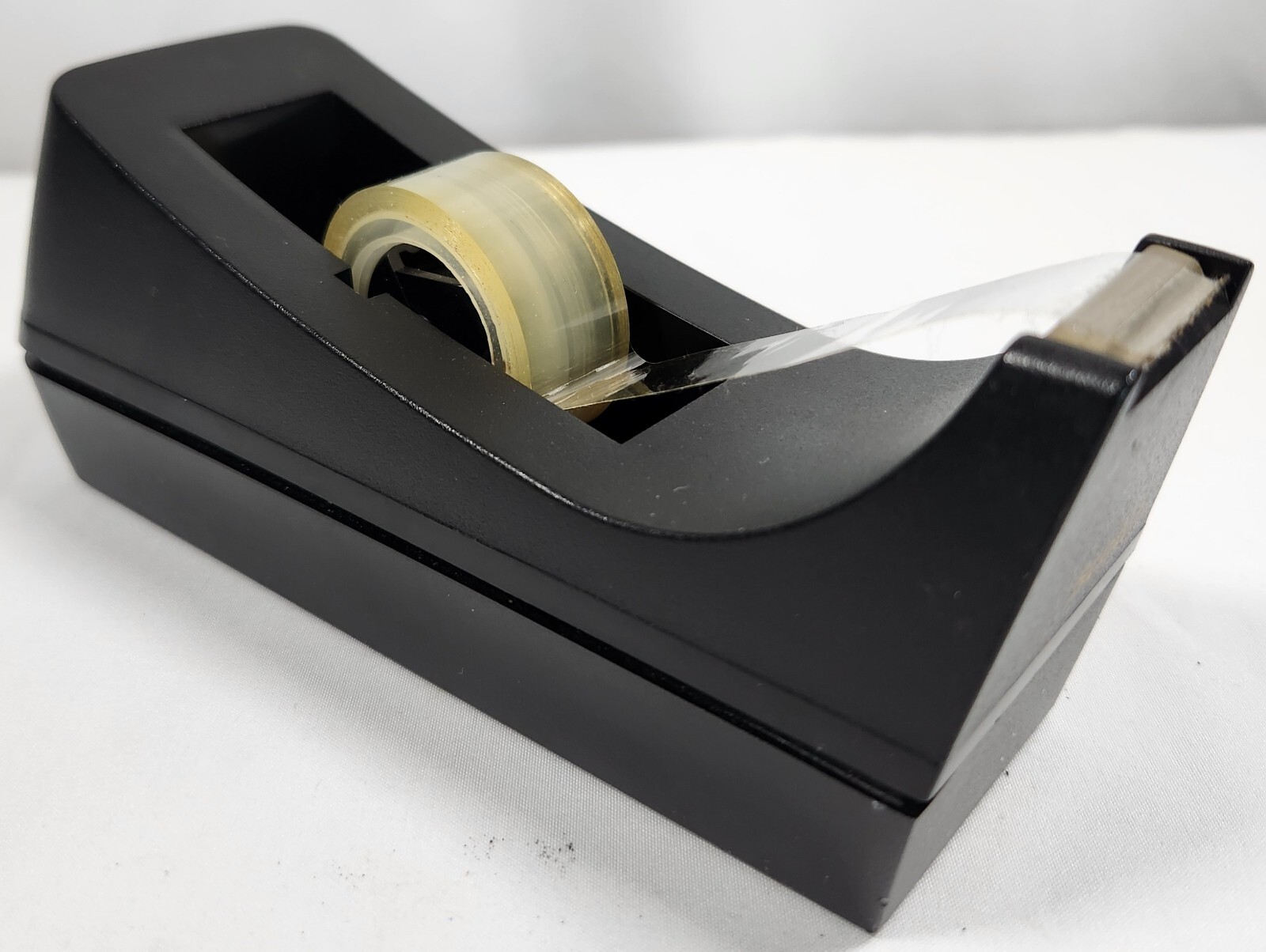 Vintage 1986 Scotch 3M C-38 Weighted Desk Tape Dispenser Black USA Made 1" core