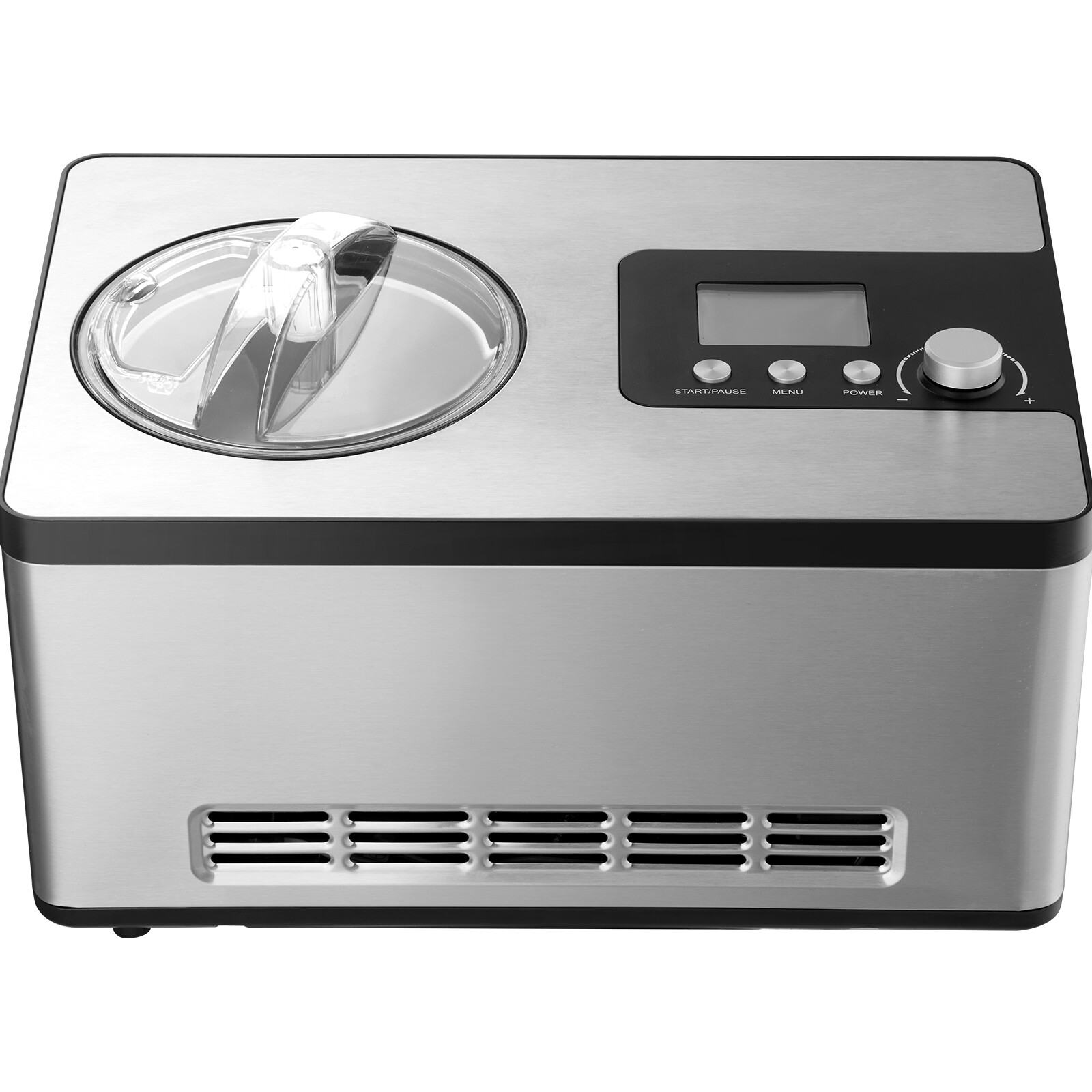 2Qt Automatic Ice Cream Maker Yogurt Gelato Machine LCD Display & Timer 3 Modes