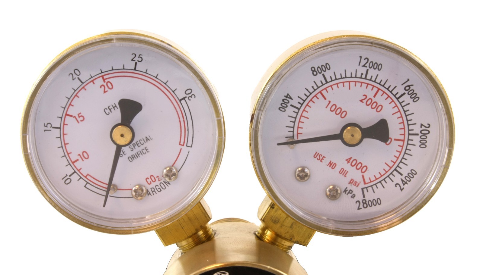 Industrial Argon Regulator/Flowmeter Gauges for MIG & TIG Welders + 5 Feet Hose