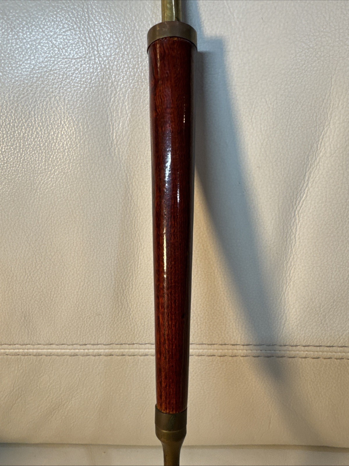 Vintage Brass Horse Head Shoe Horn 20” Wooden Handle Long Shoe Horn