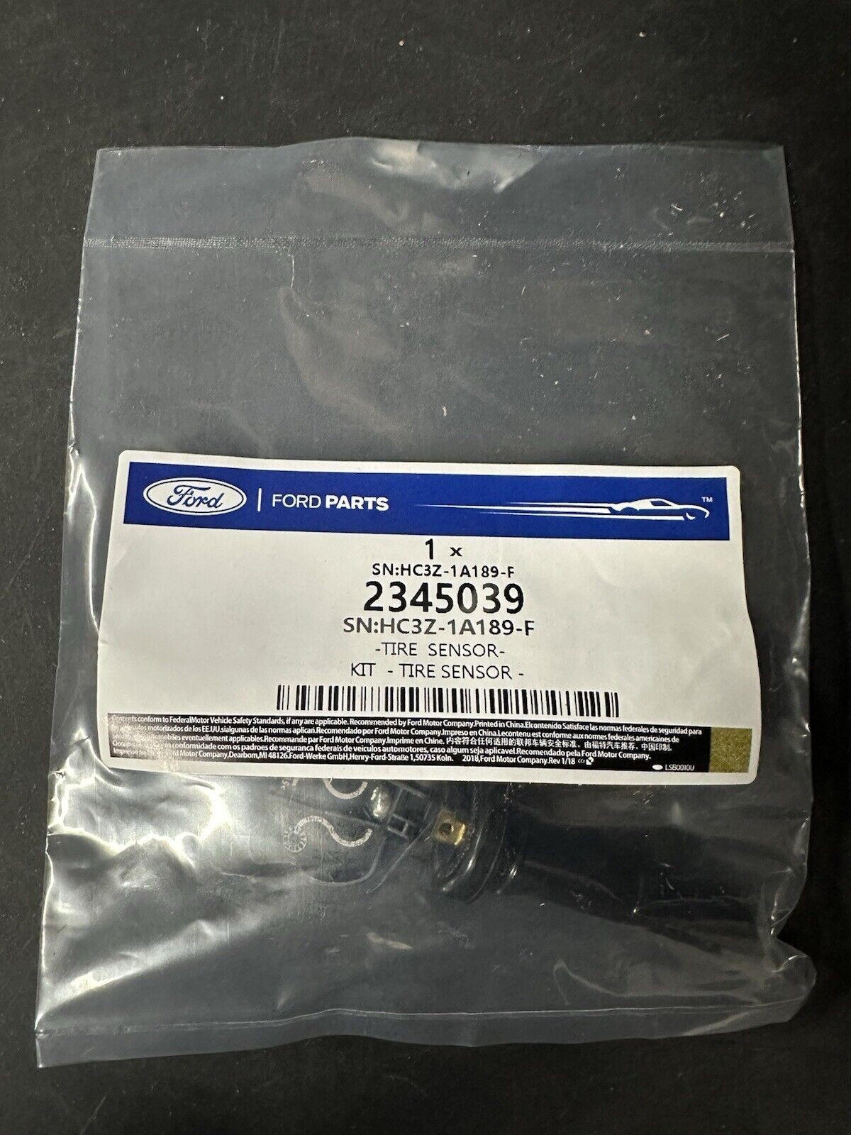 COMPLETE SET OF 4 GENUINE OEM FORD TPMS TIRE PRESSURE SENSORS HC3Z-1A189-F