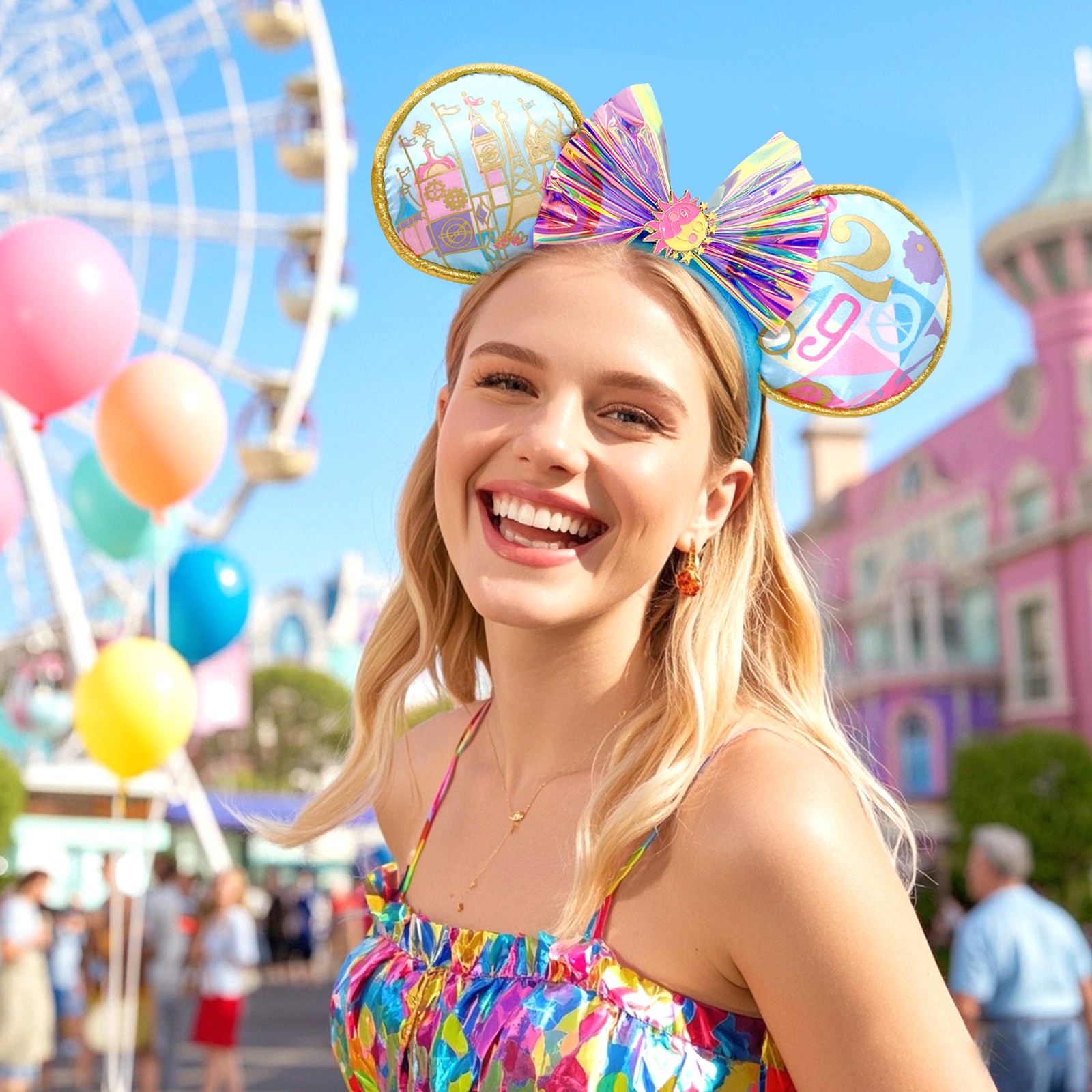 Disney Parks It’s a Small World Minnie Mouse Ears Paris 2025 Headband US POST