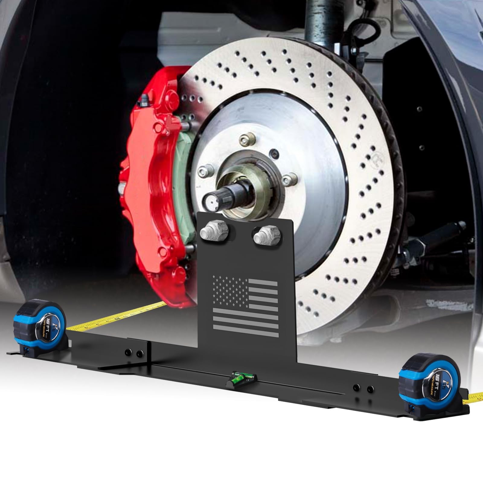 Heavy Duty Wheel Alignment Tool with Toe Plates for Cars Trucks SUVs