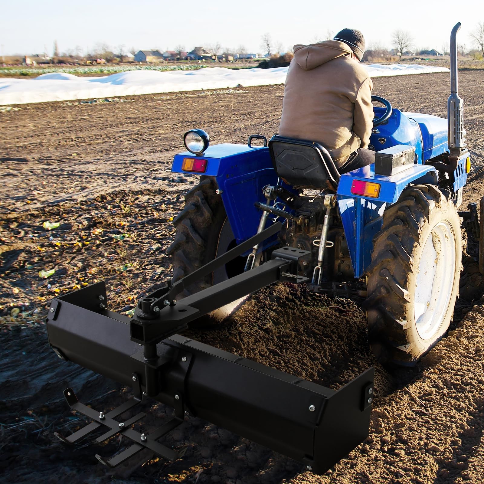 42" Tow Behind Box Scraper Lawn Tractor Attachments for ATV UTV Tractor Mower