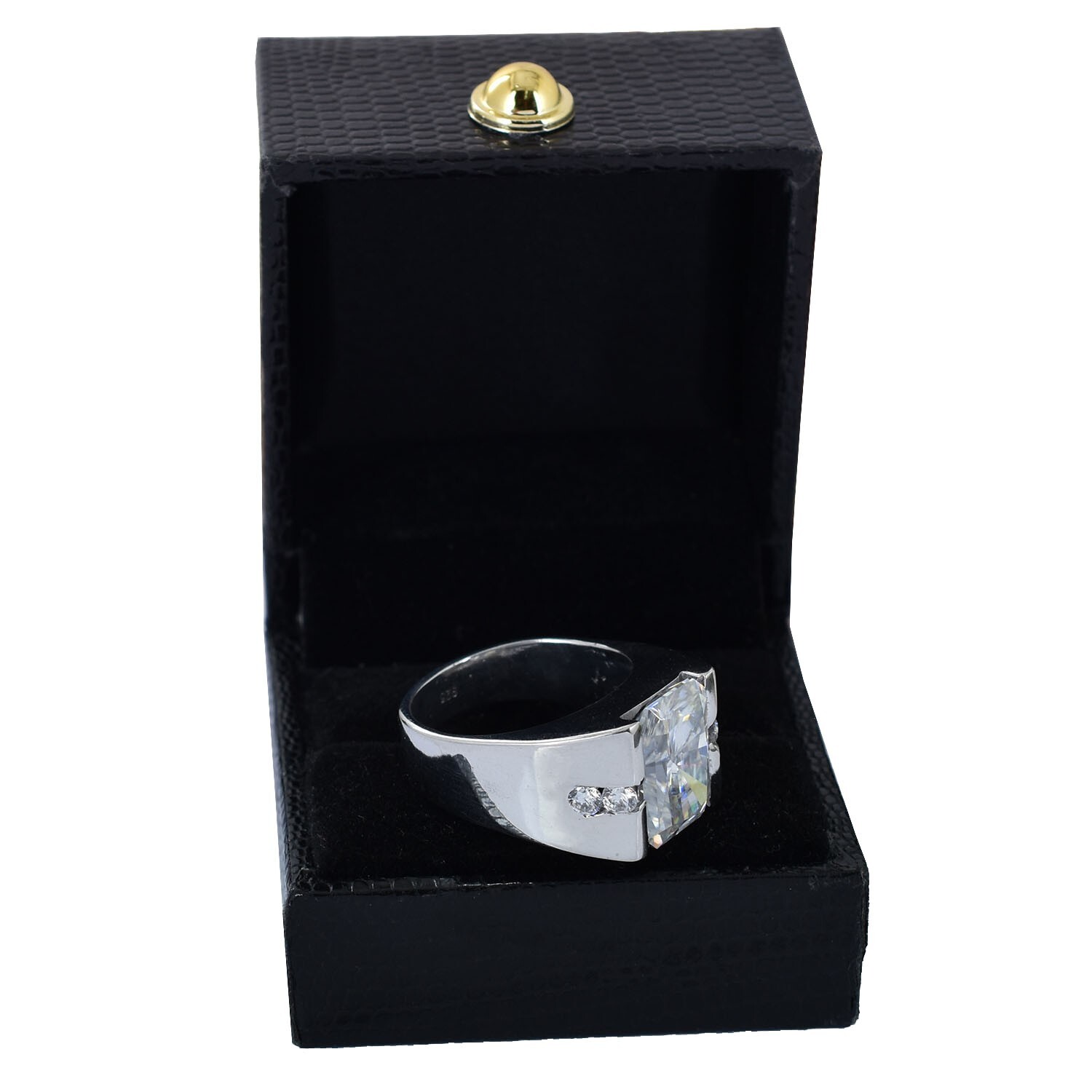 9.65Ct Certified Radiant Cut White Diamond Solitaire Ring ! FREE Diamond studs!