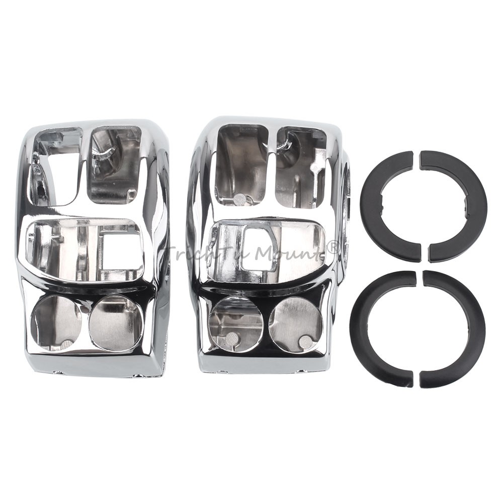 Chrome Switch Housing Kit For Harley Street Electra Glide Road King CVO 2014-22