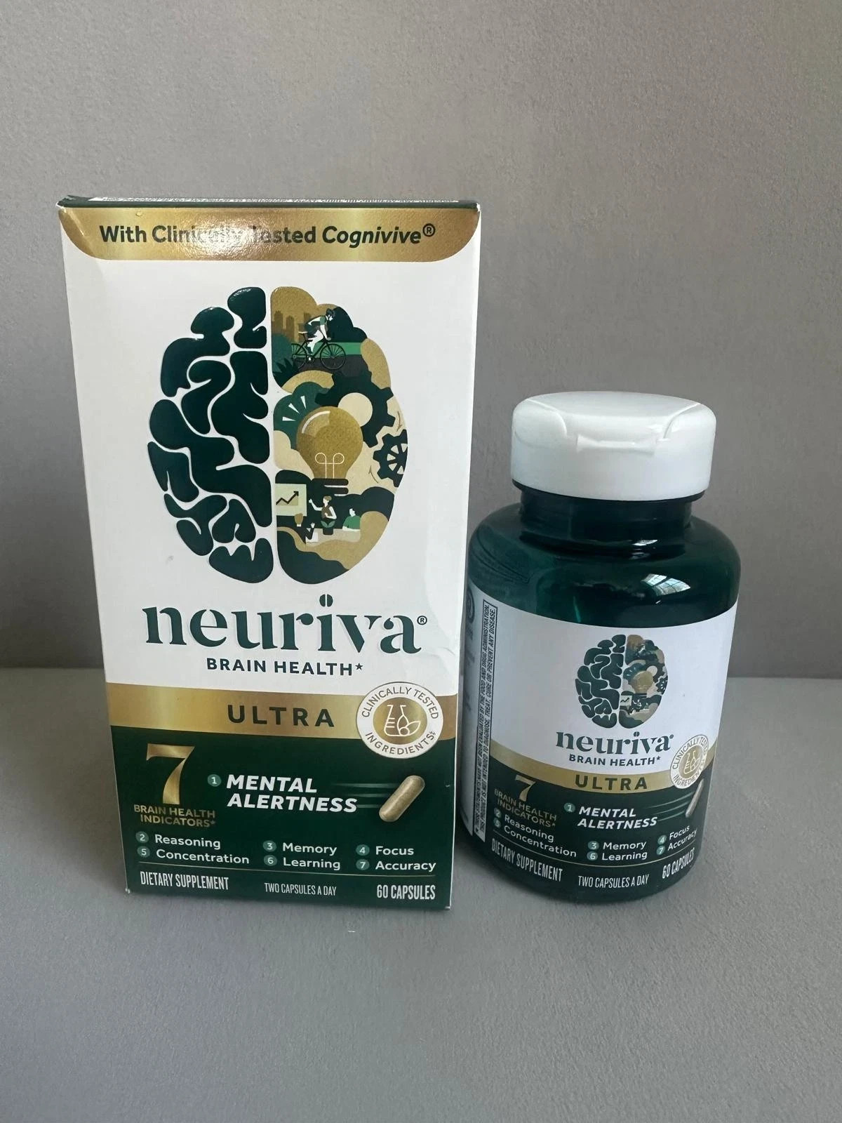 Neuriva Ultra Brain Health Memory Focus Mental Alertness 60 Caps