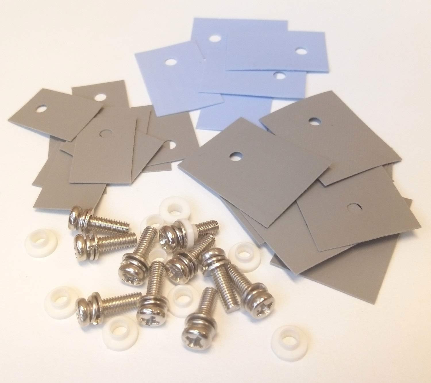 Easycargo 10 Packs TO-220 Heatsink Insulator/Mounting Kit (Screw+Washer+Bushing+