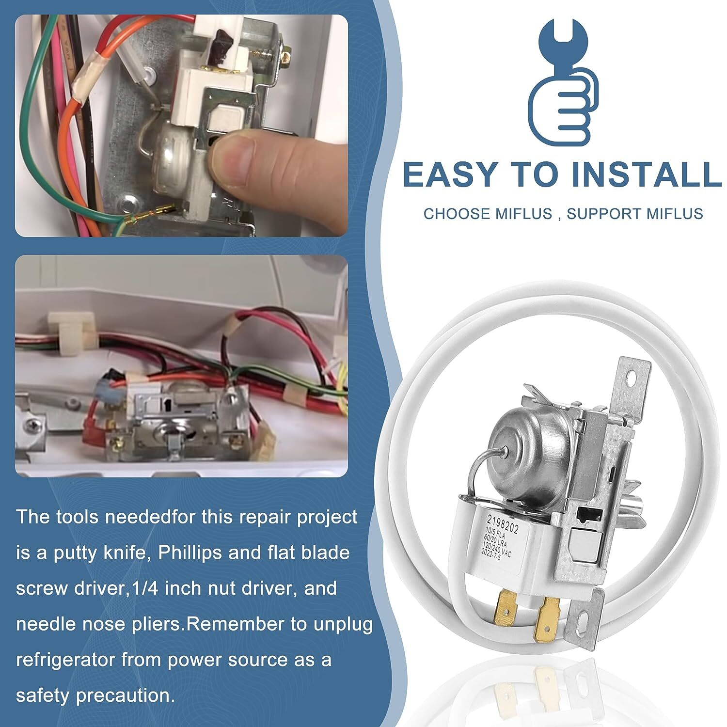 WP2198202 For Whirlpool Replacement Temperature Cold Control for 2198202