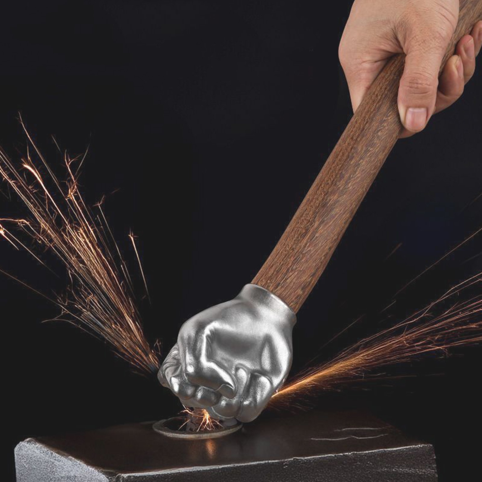 Stainless Steel Hardened Fist Hammer - Multifunctional One Piece