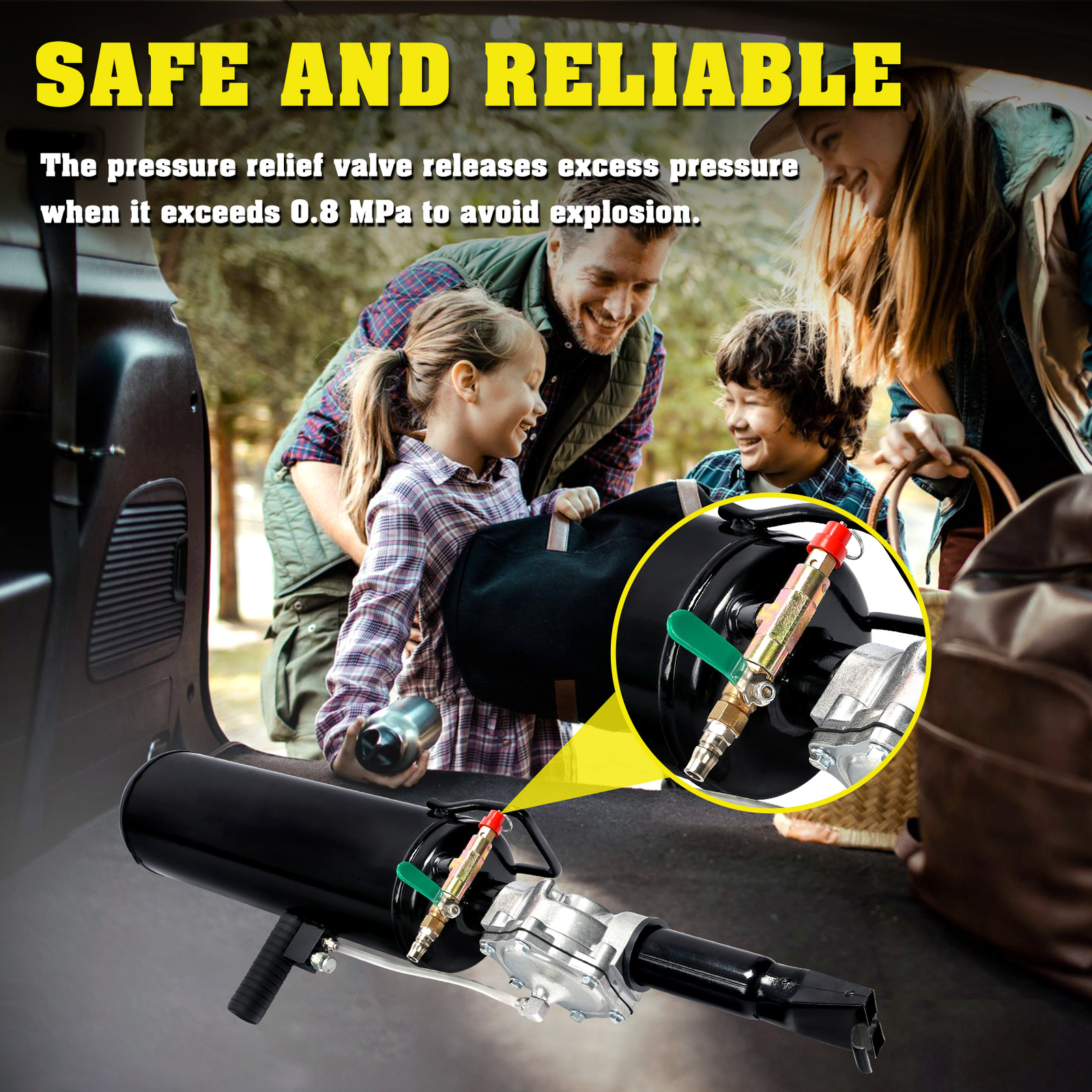 8L 2.1Gal Handheld Tire Bead Seater Air Blaster Tool Trigger Seating Inflator