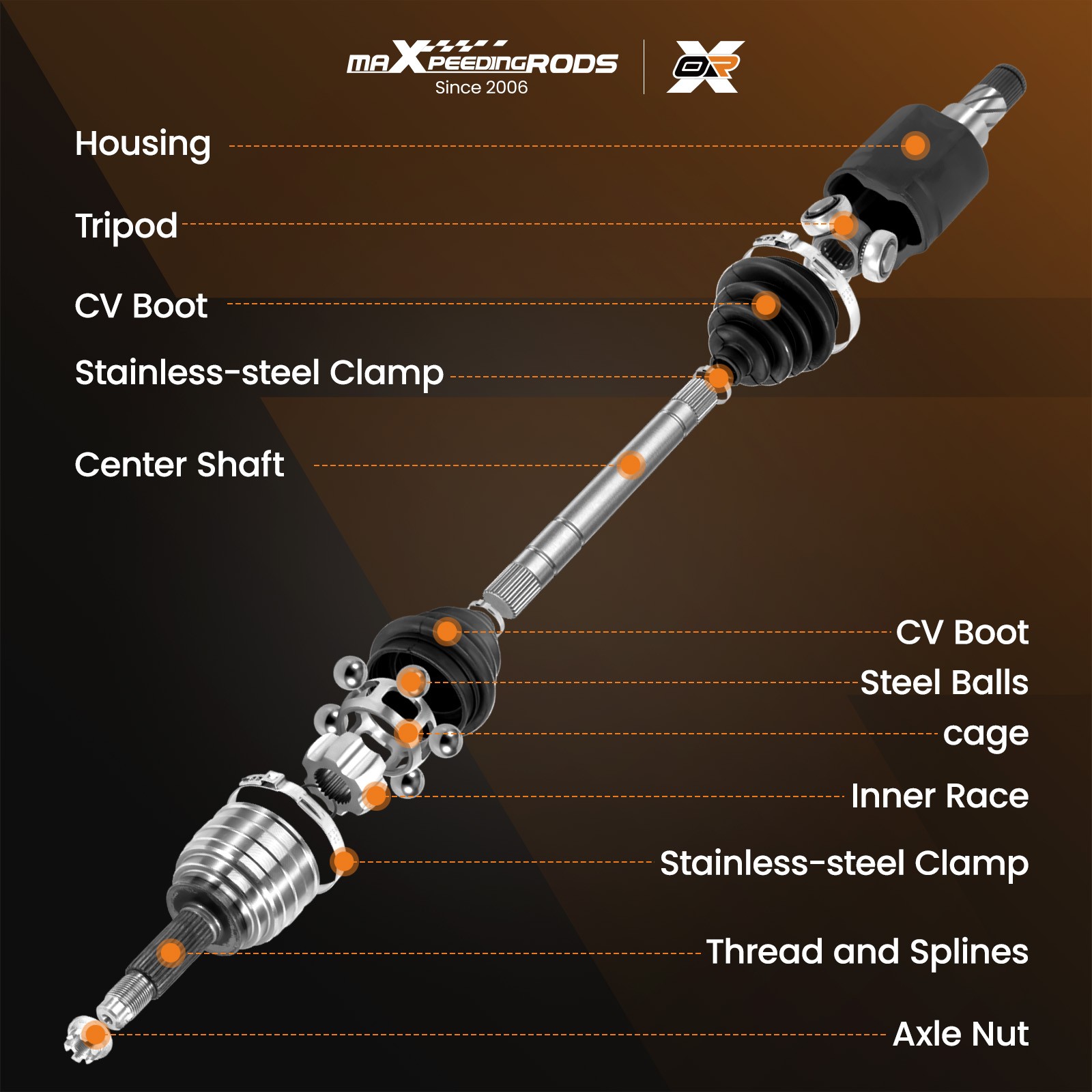 2pcs for Toyota Venza 2009-2015 L4 2.7L Front Left & Right FWD CV Axle Assembly