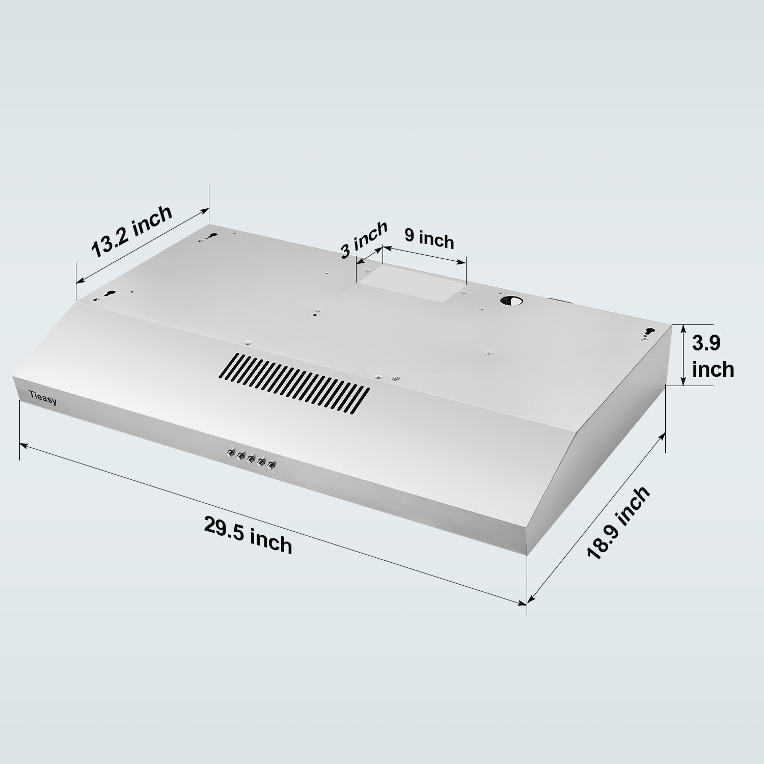 Kitchen Range Hood 30 inch Under Cabinet Cook Vent 230CFM Fan Ducted/Ductless