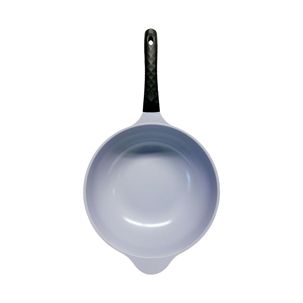 |MADE IN KOREA| 12.5" Ceramic Coating Interior and Exterior Cooking Wok, Pan Set