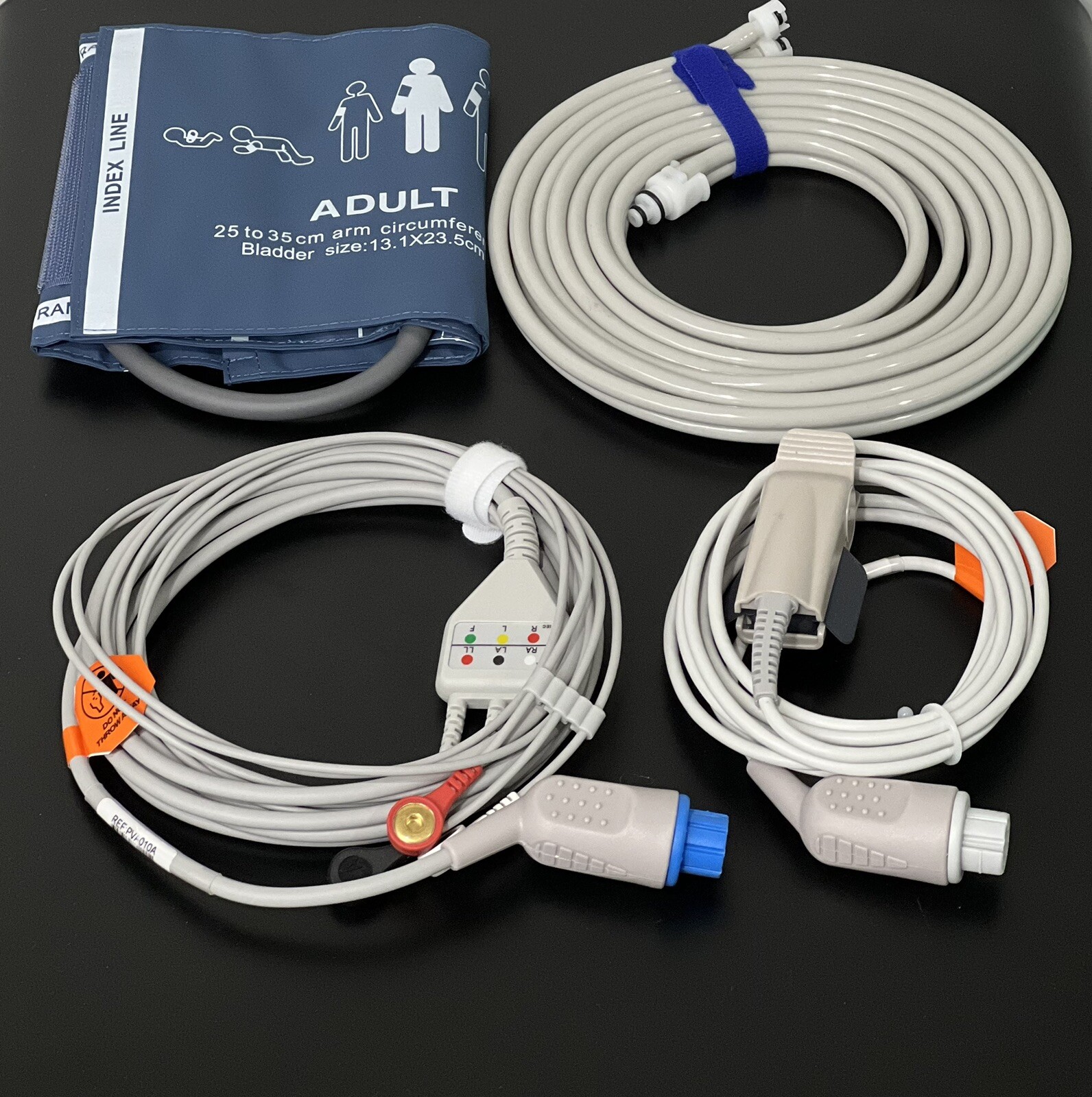 GE Cardiocap/5 Accessories Bundle - Cuff, Hose, SpO2, ECG - Same Day Shipping