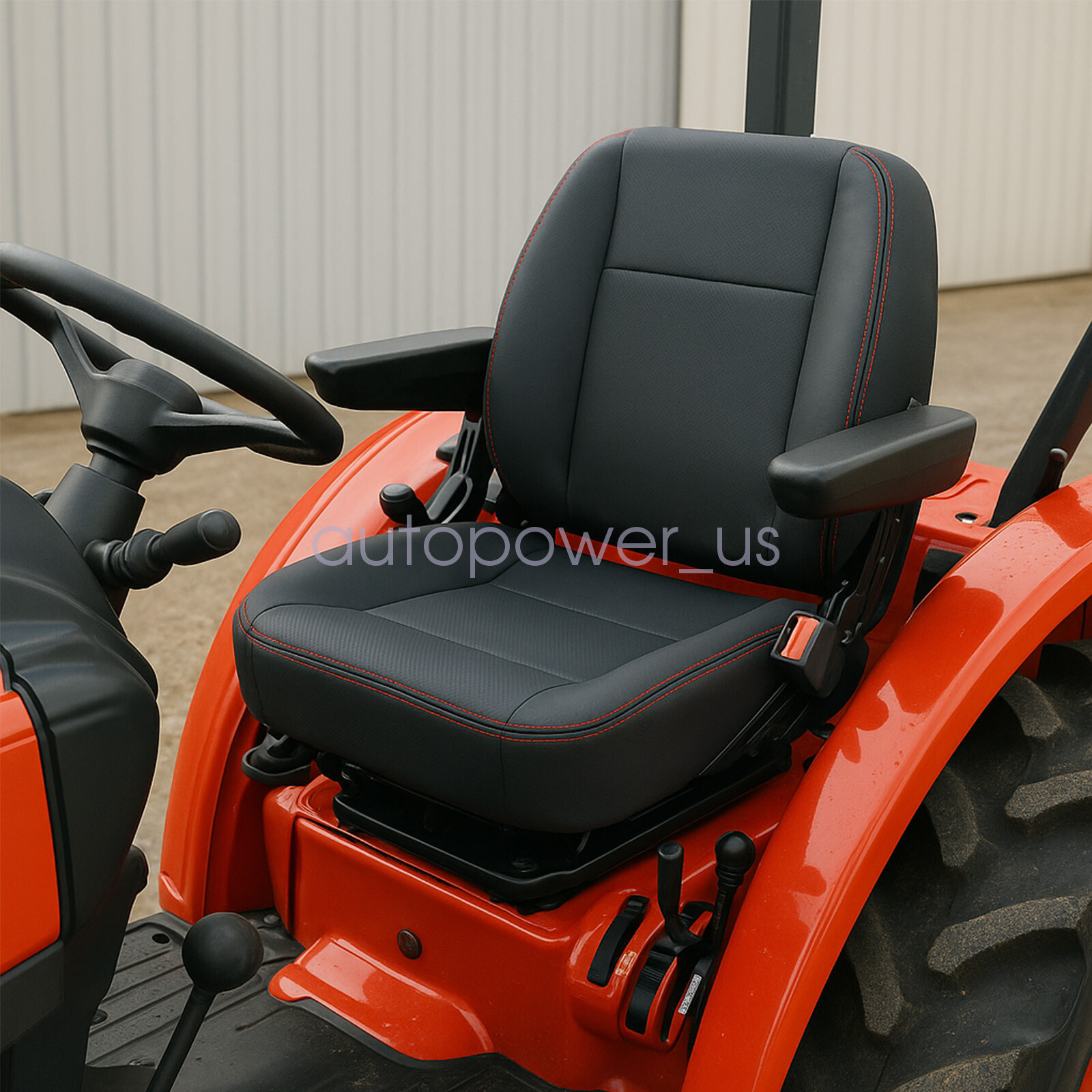 Universal Forklift Seat Tractor Seat Riding Mower Seat With Armrest & Safe Belt