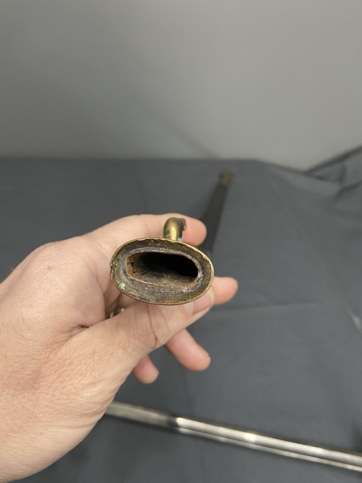 Original Early CIVIL WAR Ames M1840 NCO Sword 1862 w/Repro Leather Scabbard