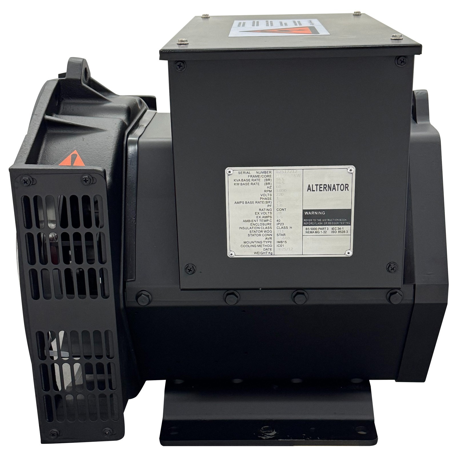 220V 1-Phase Brushless Excitation Alternator 60HZ Pure Copper Wire Generator