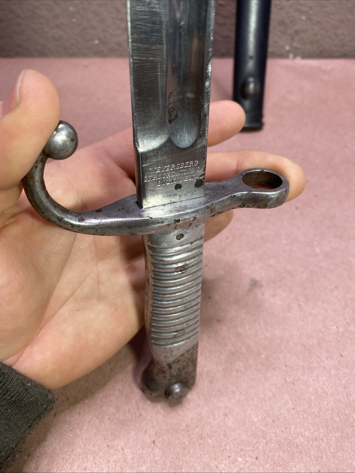 Weyersberg KirschBaum & Co Solingen Modelo Argentino 1891 Bayonet w/Scabbard