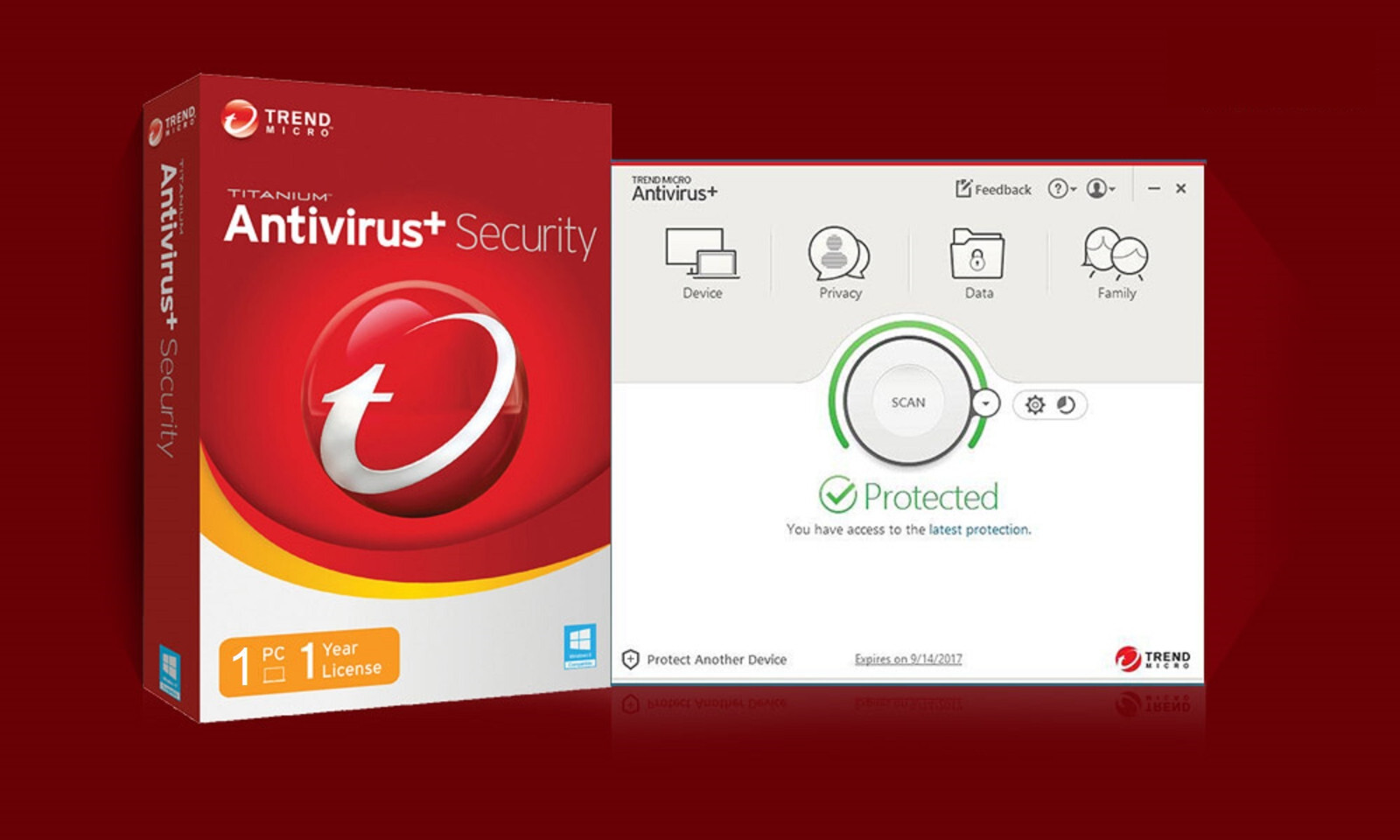 TREND MICRO MAXlMUM, lNTERNET, ANTIVIRUS+ Security for 1-3 Years and 1-5 Devices