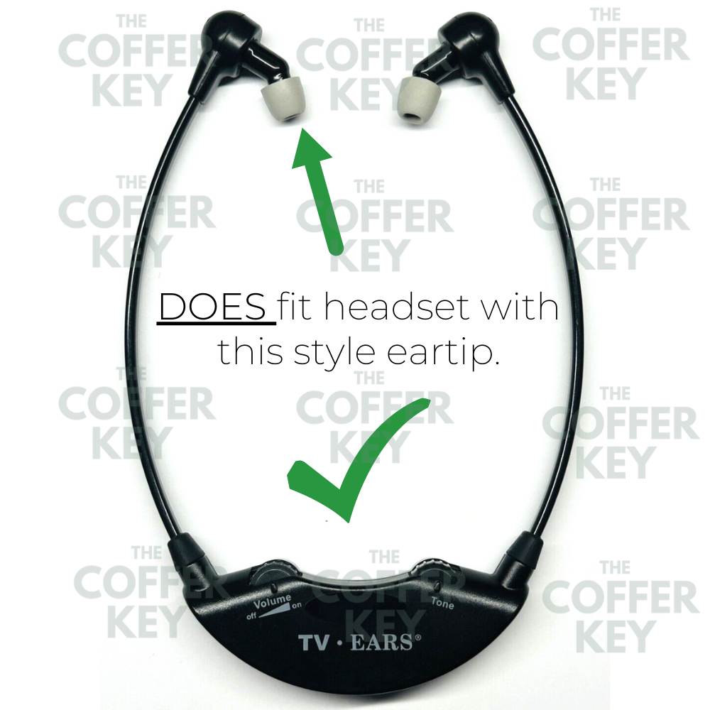 12 (6 Pair) Memory Foam Ear Tips For TV Ears 5.0 DIGITAL Model Headsets - NEW!