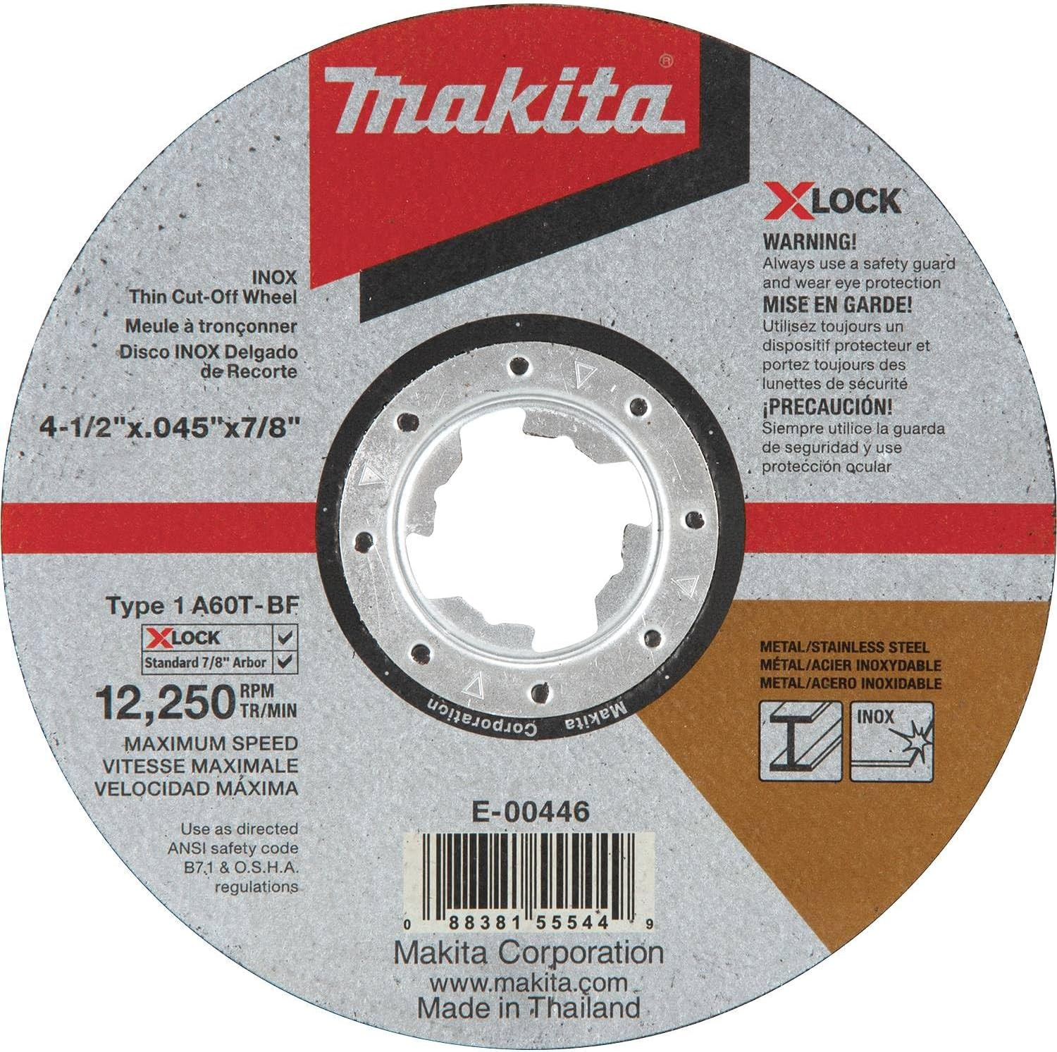 4.5" x .045" X-Lock Cut-Off Wheel 60 Grit – Thin Metal & Steel Cutting Disc