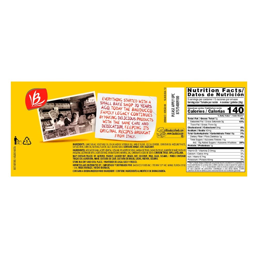 Bauducco Hazelnut Wafers - Crispy Wafer Cookies With 3 Delicious, Indulgent D...