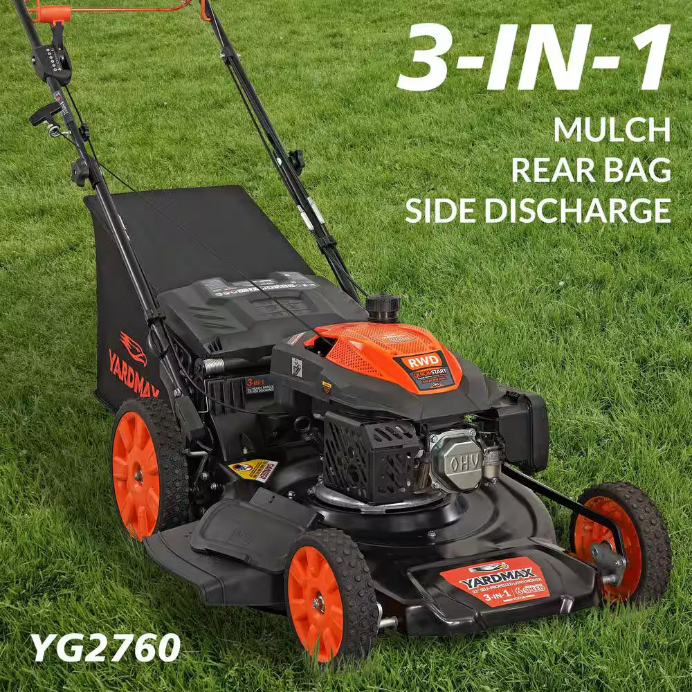 22 In. 201 Cc SELECT PACE 6 Speed CVT High Wheel RWD 3-In-1 Gas Walk behind Self