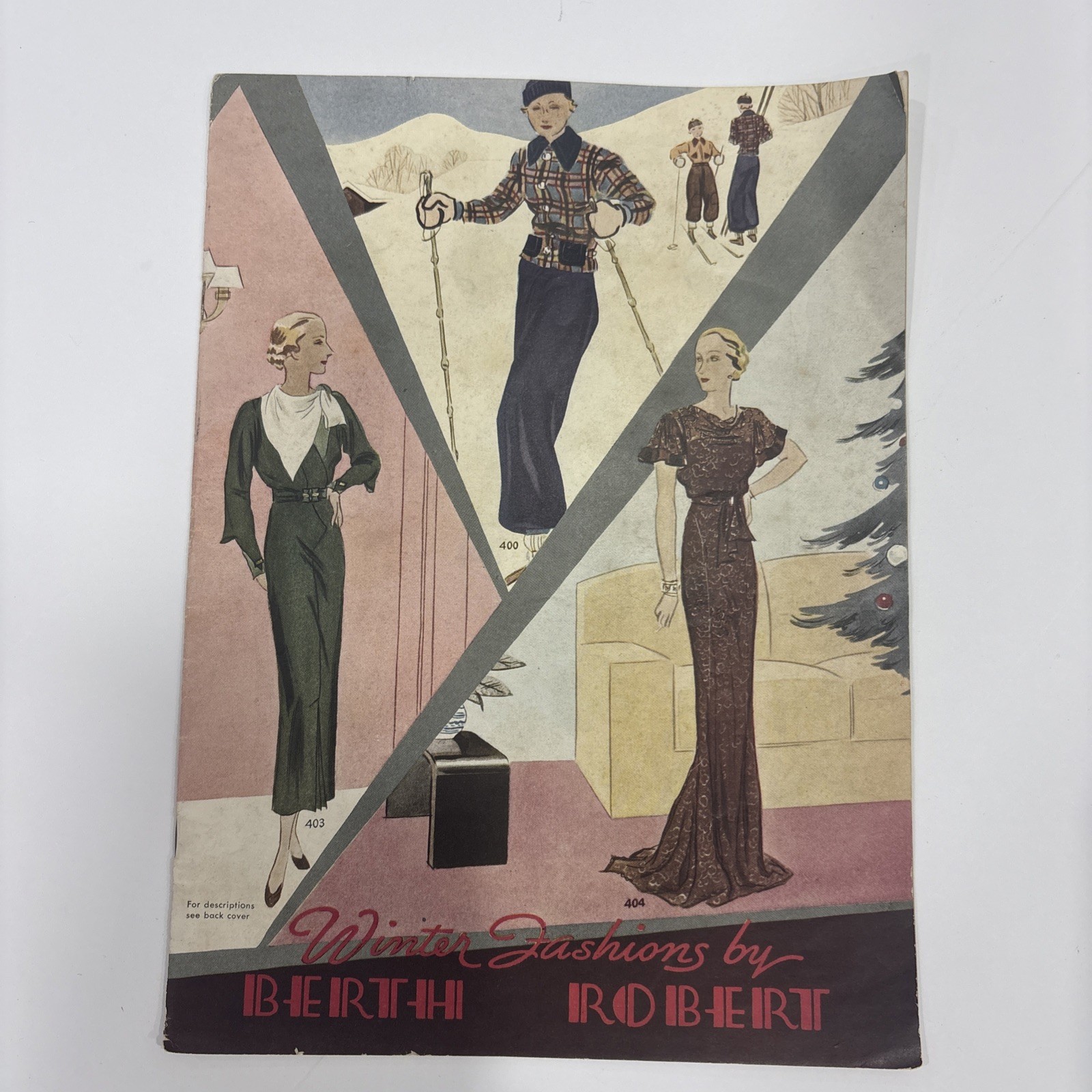 Winter  1934 Berth Robert Fashion Catalog. Semi-Made Dresses
