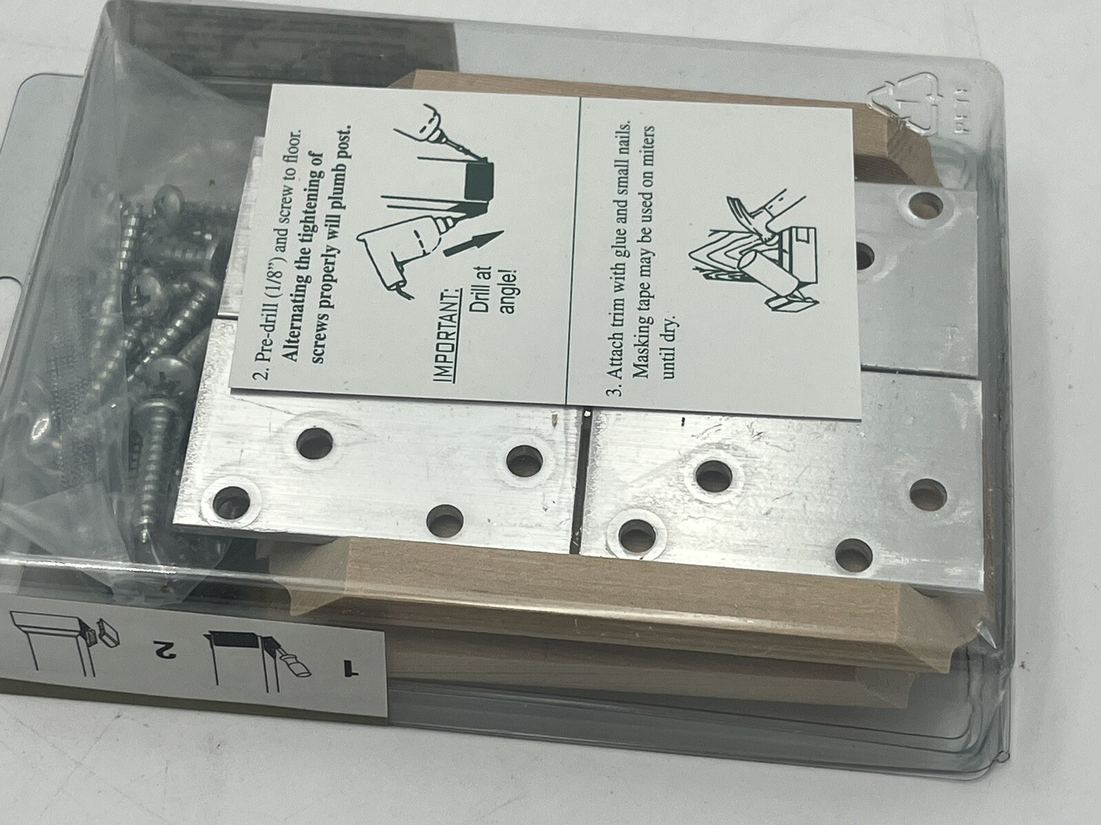 Newel Kit Post Mounting Fastener Kit 3-1/4" Hemlock UBS Zinc Plated Unfinished