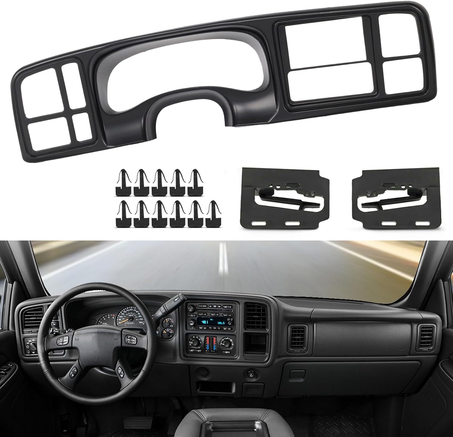 Double Din Installation Dash Kit For 1999-2002 Silverado Sierra Car Stereo Radio