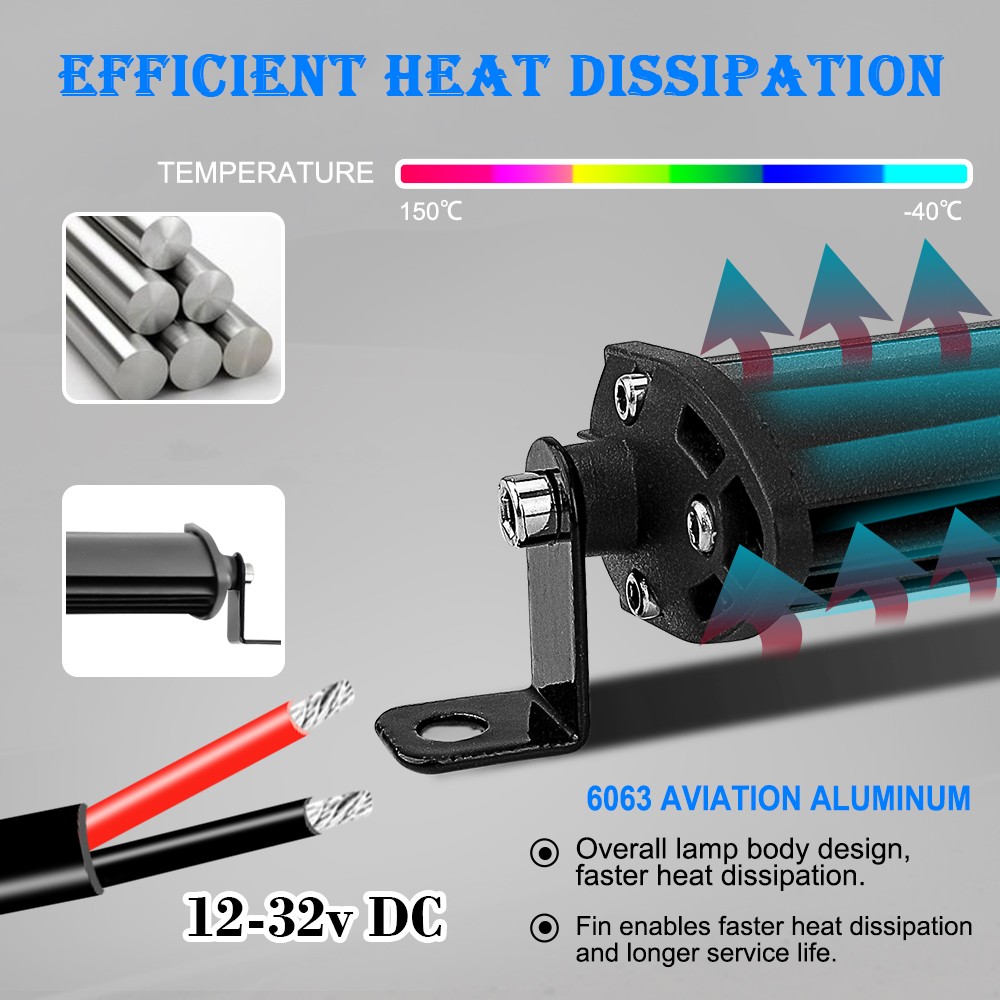 Ultra-thin 1200W 10inch Led Light Bar Flood Spot Combo Offroad Truck UTV SUV 12"