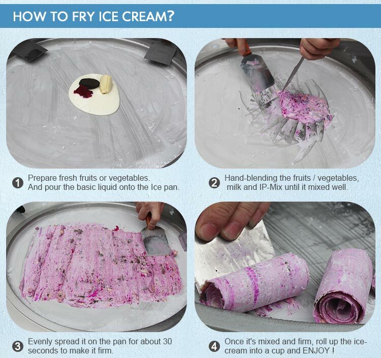 Kolice 22'' Single Pan Fried Ice Cream Machine Rolled Ice Cream Machine-ETL CE