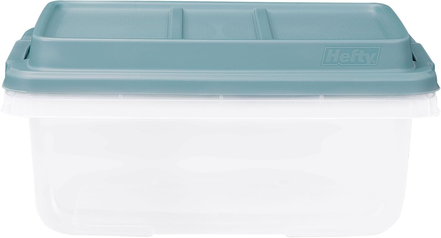 18 Quart Hi-Rise Storage Bin with Lid Stackable Plastic Container
