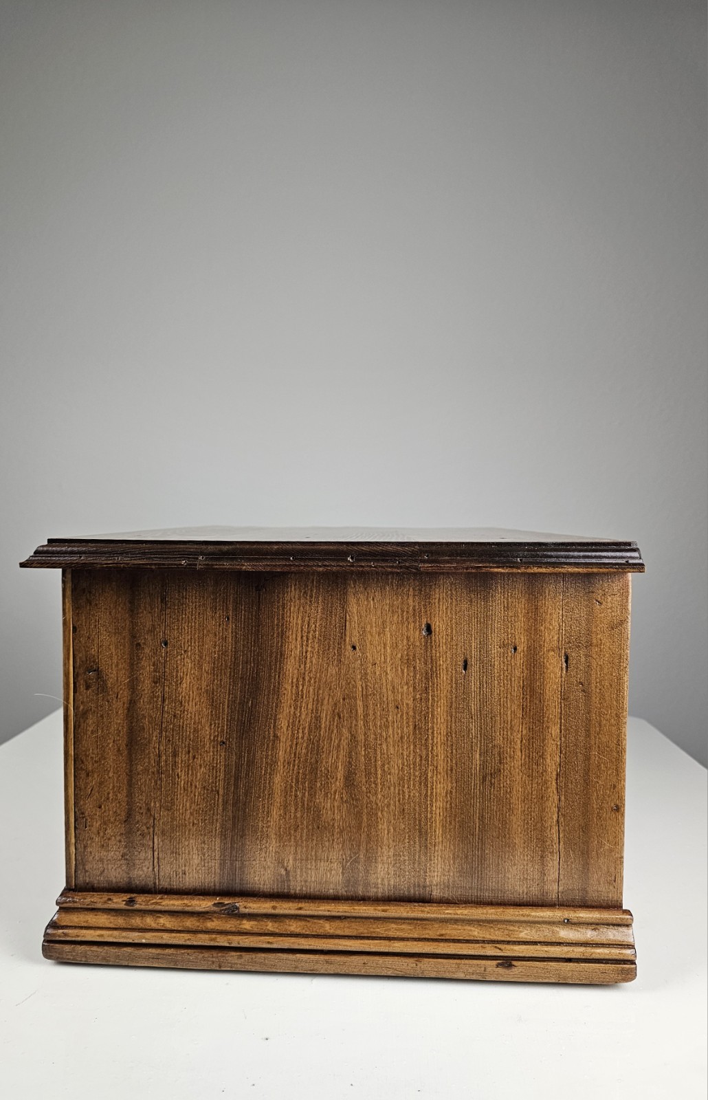 Vintage Wooden Spool Cabinet Craft Sewing Box Organizer Drawers Rustic Storage